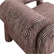 Quill Patterned Fabric Accent Chair with Bolster Back in Maroon