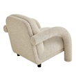 Ferris Textured Fabric Lounge Chair with Arched Arms in Linen