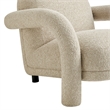 Ferris Textured Fabric Lounge Chair with Arched Arms in Linen