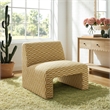 Amita Checked Weave Accent Chair with Wide Seat in Sunrise