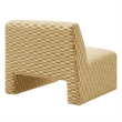 Amita Checked Weave Accent Chair with Wide Seat in Sunrise