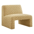 Amita Checked Weave Accent Chair with Wide Seat in Sunrise