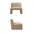 Amita Checked Weave Accent Chair with Wide Seat in Mineral
