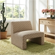 Amita Checked Weave Accent Chair with Wide Seat in Mineral