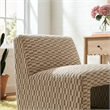 Amita Checked Weave Accent Chair with Wide Seat in Mineral