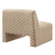 Amita Checked Weave Accent Chair with Wide Seat in Mineral