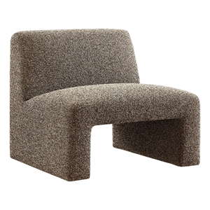 Amita Lattice Boucle Upholstered Accent Chair with Wide Seat in Earth