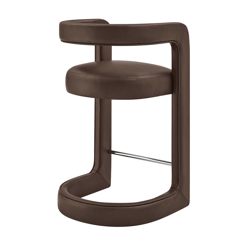 Modway Winslow Premium Vegan Leather Counter Stool in Espresso