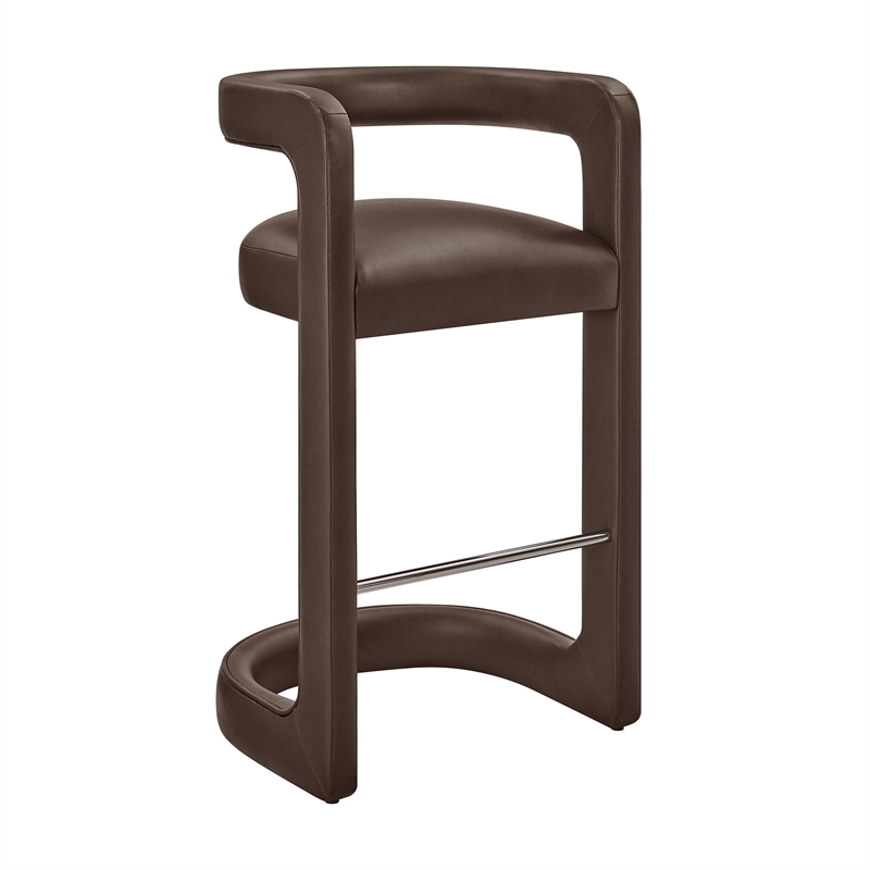 Modway Winslow Premium Vegan Leather Bar Stool in Espresso
