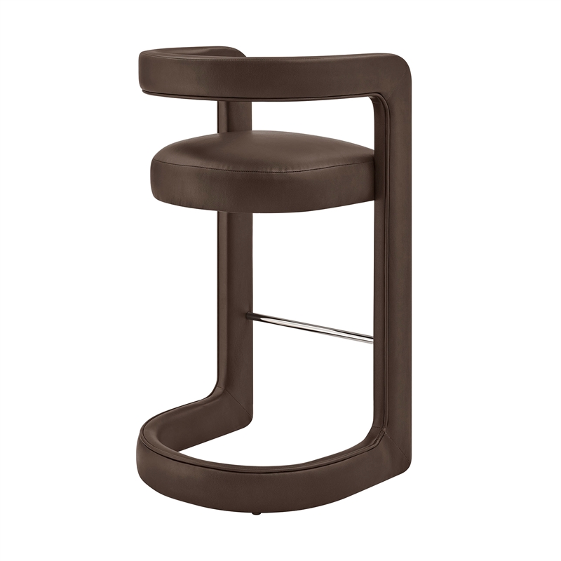 Modway Winslow Premium Vegan Leather Bar Stool in Espresso
