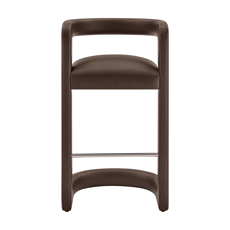 Modway Winslow Premium Vegan Leather Bar Stool in Espresso