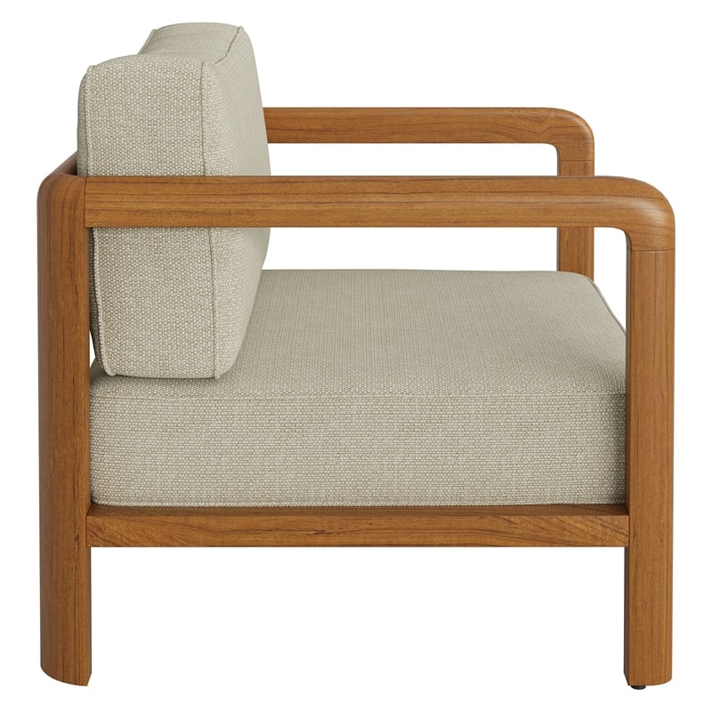 Kona Outdoor Teak Wood Armchair in Sand