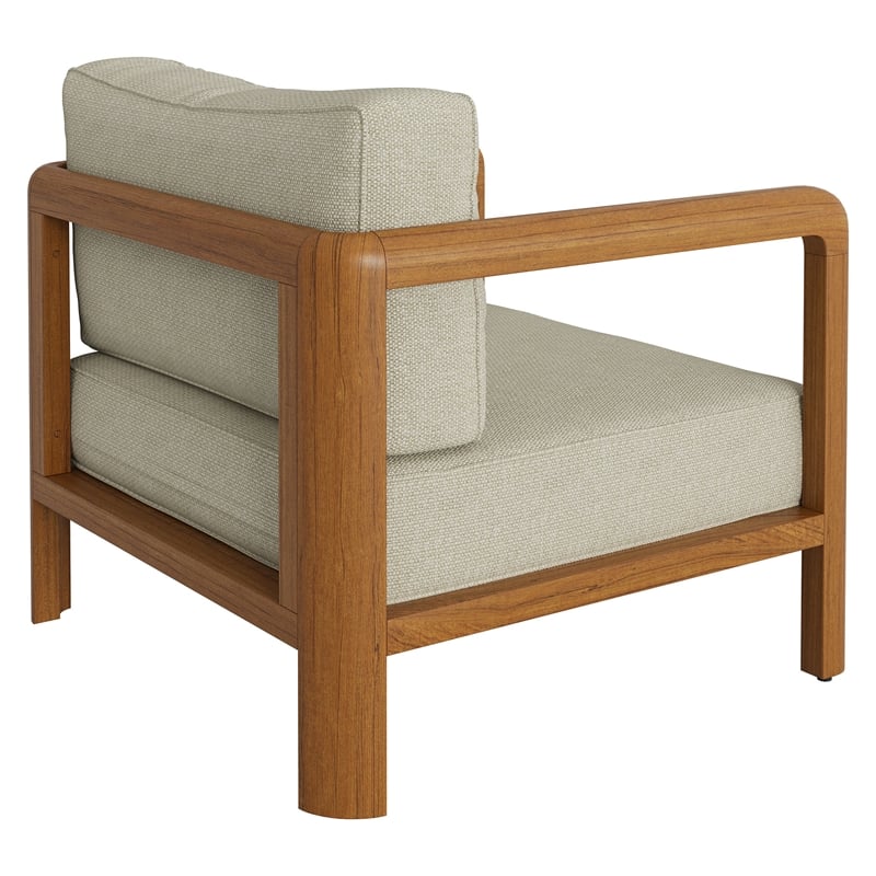 Kona Outdoor Teak Wood Armchair in Sand