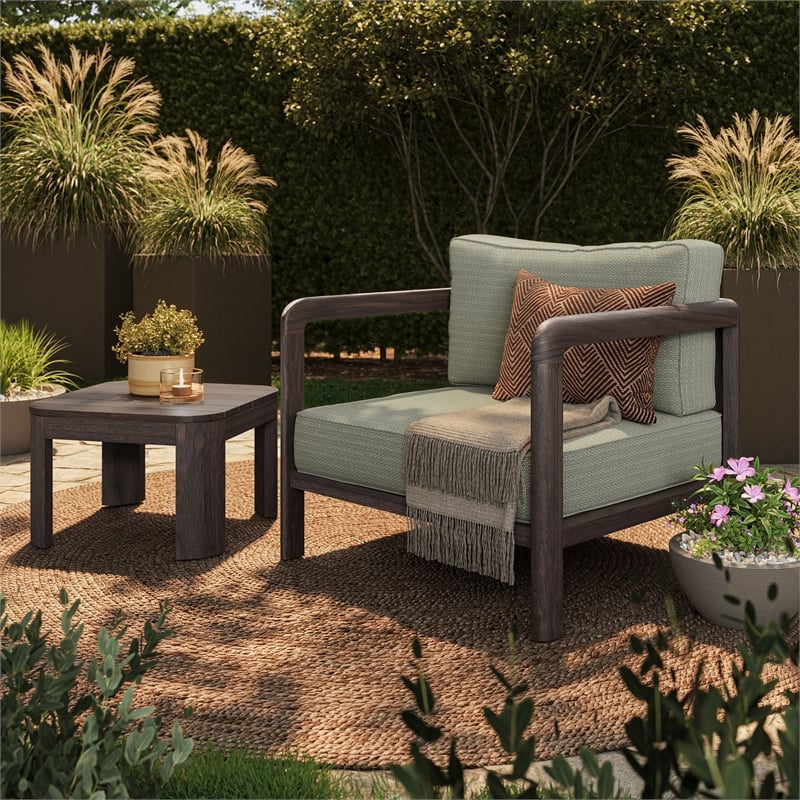 Kona 3-Piece Outdoor Teak Wood Furniture Set in Ash