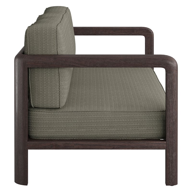 Kona Outdoor Teak Wood Loveseat in Ash