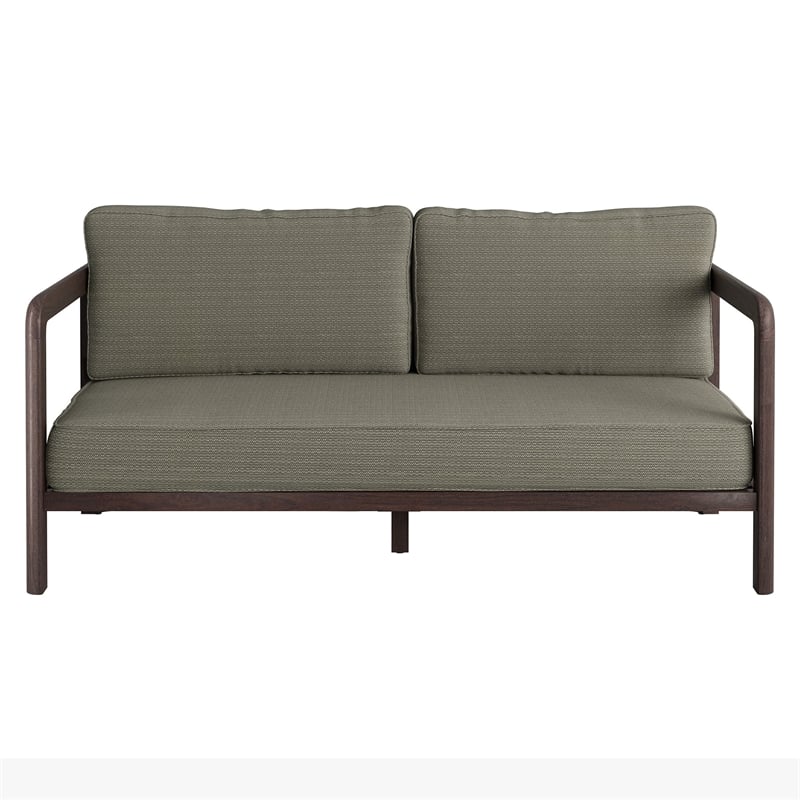 Kona Outdoor Teak Wood Loveseat in Ash