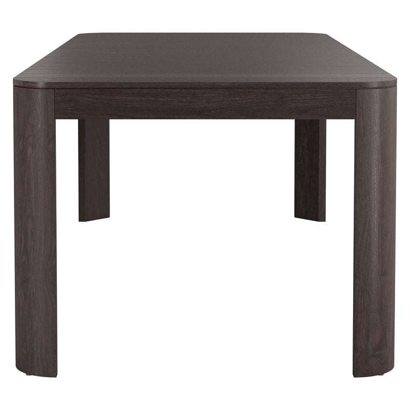 Kona 87 Inch Outdoor Teak Wood Dining Table in Dark Brown