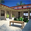 Modway Marina Modern Wood Patio Teak Coffee Table in Natural