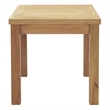 Modway Marina Modern Wood Patio Teak Side Table in Natural Finish