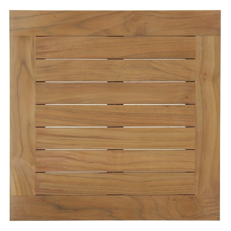 Modway Marina Modern Wood Patio Teak Side Table in Natural Finish