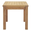 Modway Marina Modern Wood Patio Teak Side Table in Natural Finish