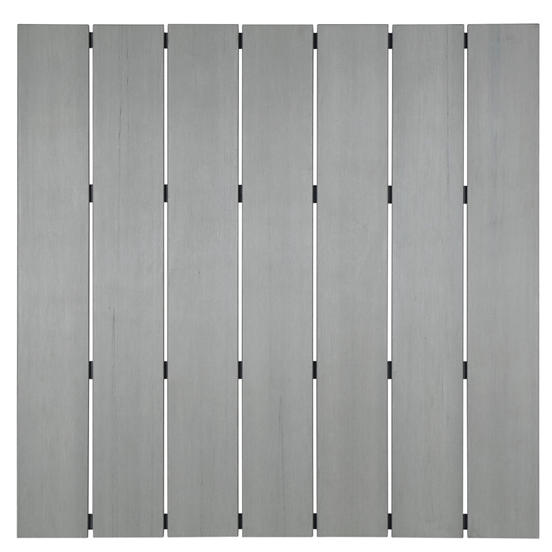 Modway Maine Modern Aluminum Patio Bar Table in Brown/Gray