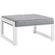Modway Fortuna 8-Piece Fabric Patio Sectional Sofa Set in White and Gray