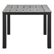 Modway Maine 3-Piece Modern Aluminum Patio Dining Set - Brown/Gray