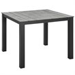 Modway Maine 5-Piece Modern Aluminum Patio Dining Set - Brown/Gray