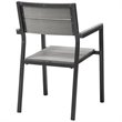 Modway Maine 5-Piece Modern Aluminum Patio Dining Set - Brown/Gray