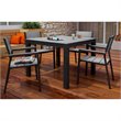 Modway Maine 5-Piece Modern Aluminum Patio Dining Set - Brown/Gray