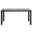 Modway Junction 7-Piece Aluminum Rattan Patio Dining Set in Brown and White