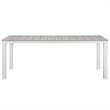 Modway Maine 7-Piece Modern Aluminum Patio Dining Set in White/Light Gray
