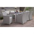 Modway Junction 9-Piece Aluminum Rattan Patio Dining Set in Gray/White