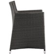 Modway Junction 5-Piece Aluminum Rattan Patio Dining Set in Brown/White