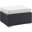 Modway Convene 5-Piece Aluminum Rattan Patio Sectional Set in Espresso/White