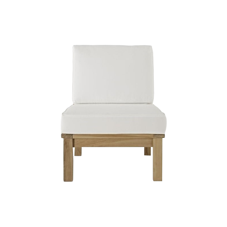 Zoe S Furniture Modway Marina Outdoor Teak Chairs In Natural And Modway Marina Outdoor Teak Chairs In Natural And White Set Of 2