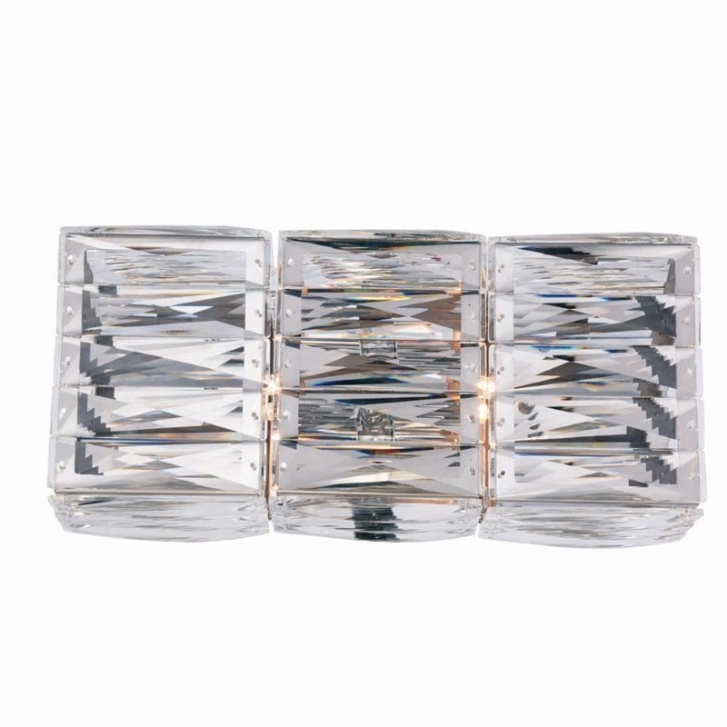 Elegant Lighting Cuvette 2 Light Vantiy Light in Chrome