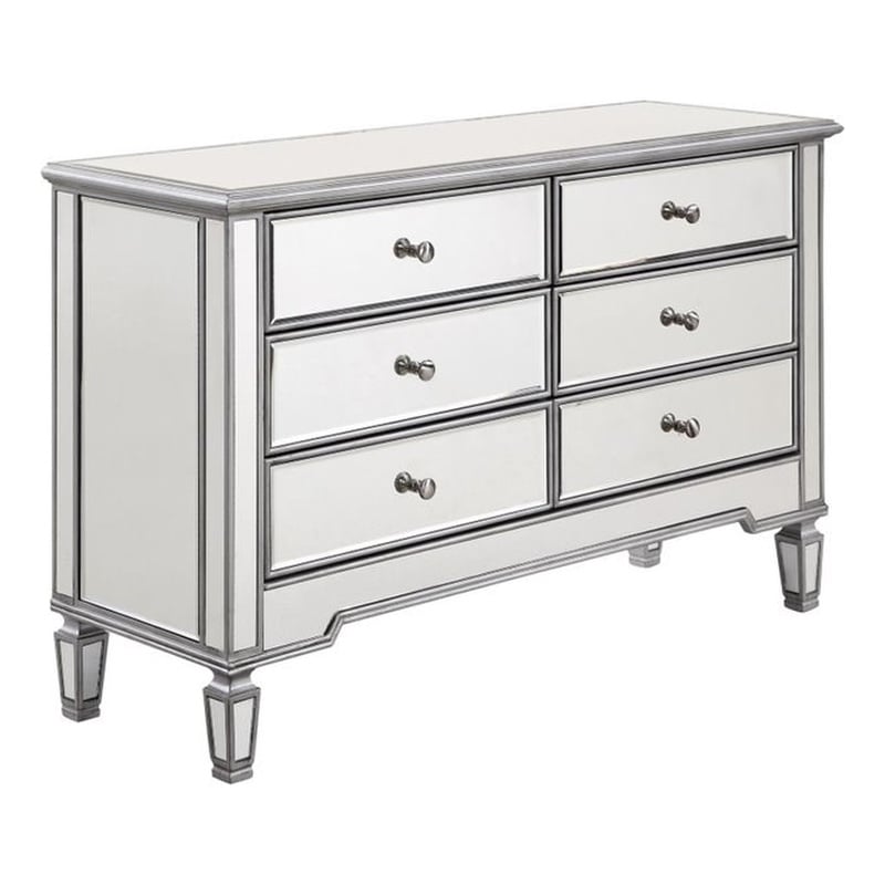 Elegant Lighting Chamberlan 6 Drawer Mirrored Dresser