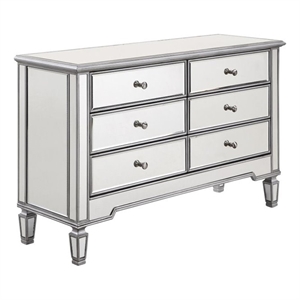 Elegant Lighting Chamberlan 6 Drawer Mirrored Dresser