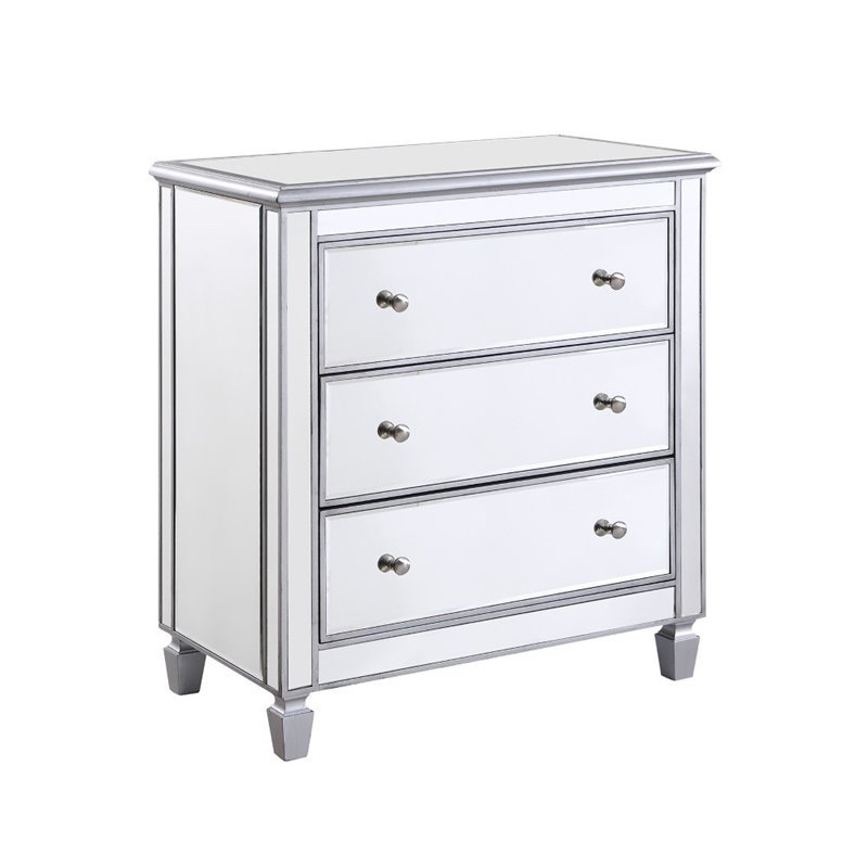 Elegant Lighting Chamberlan 3 Drawer Mirrored Chest