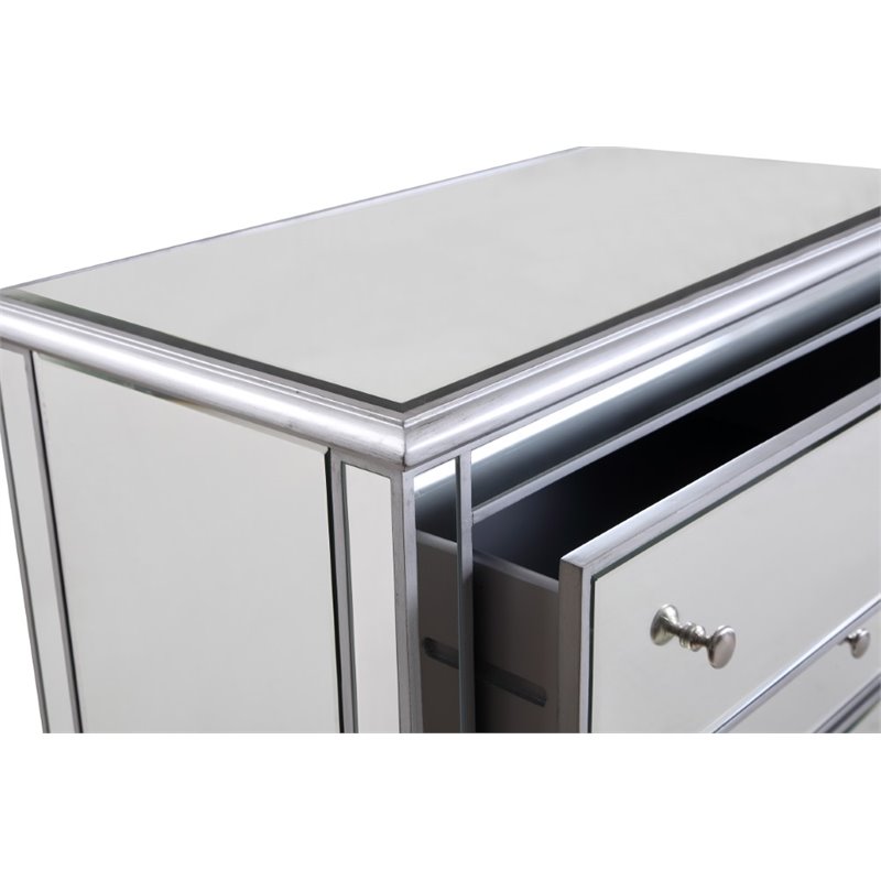 Elegant Lighting Chamberlan 3 Drawer Mirrored Chest