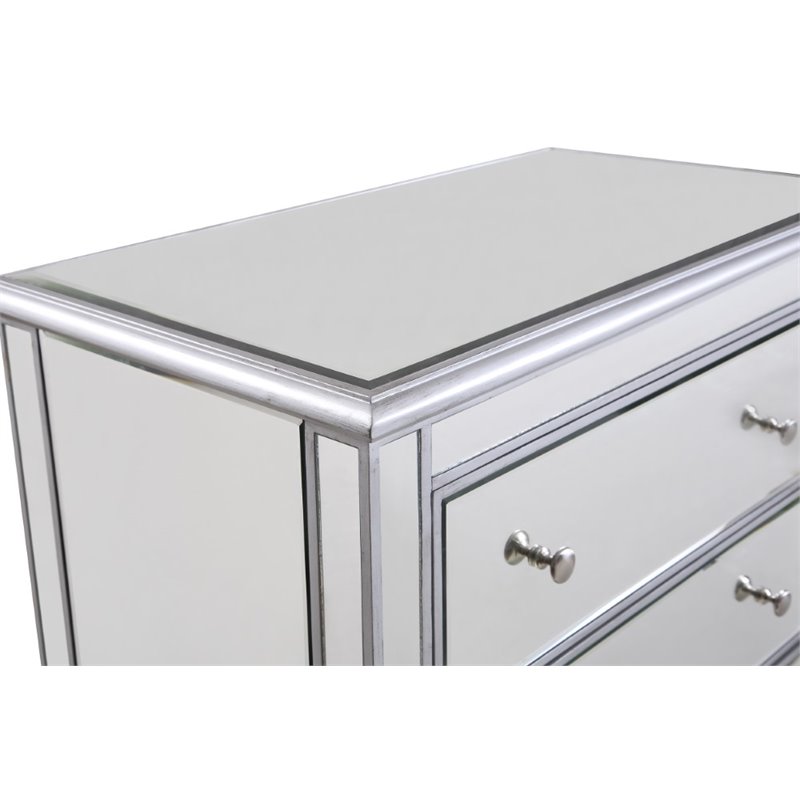 Elegant Lighting Chamberlan 3 Drawer Mirrored Chest