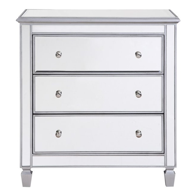 Elegant Lighting Chamberlan 3 Drawer Mirrored Chest
