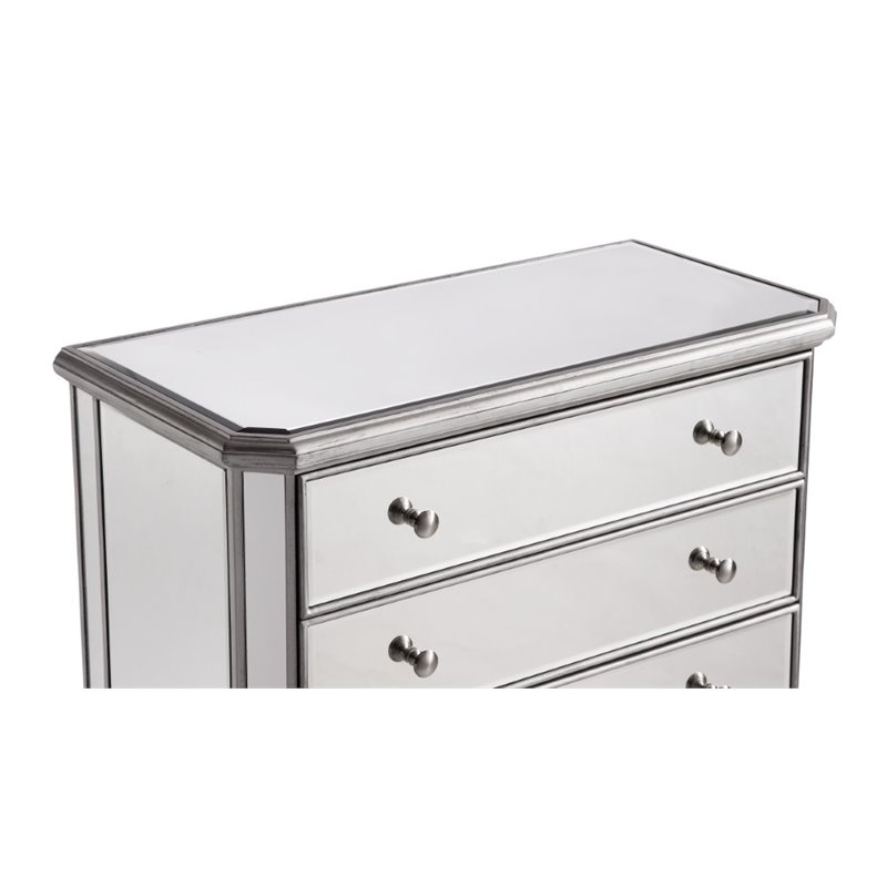 Elegant Lighting Chamberlan 5 Drawer Mirrored Chest