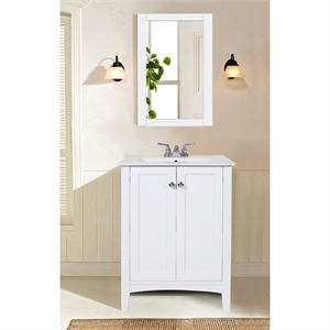 Elegant Lighting Danville 32&quot Vanity Mirror in White