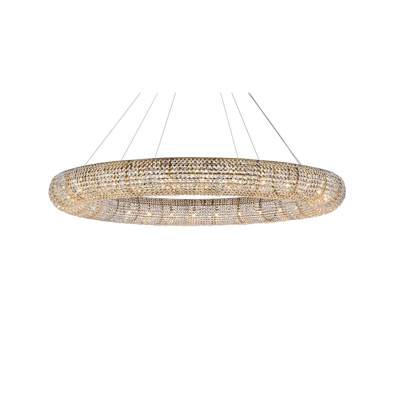 Elegant Lighting Paris 30-Light Royal Cut Crystal & Steel Chandelier in Chrome