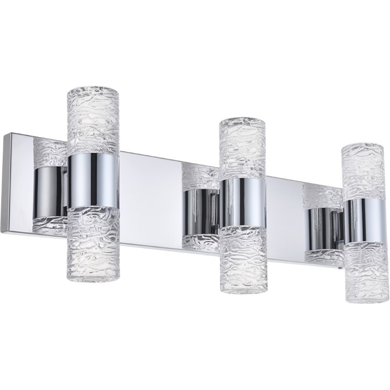 Elegant Lighting Vega 6 Light Clear LED Vanity Light in Chrome