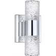 Elegant Lighting Vega 2 Light Clear LED Vanity Light in Chrome