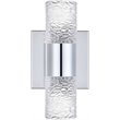 Elegant Lighting Vega 2 Light Clear LED Vanity Light in Chrome